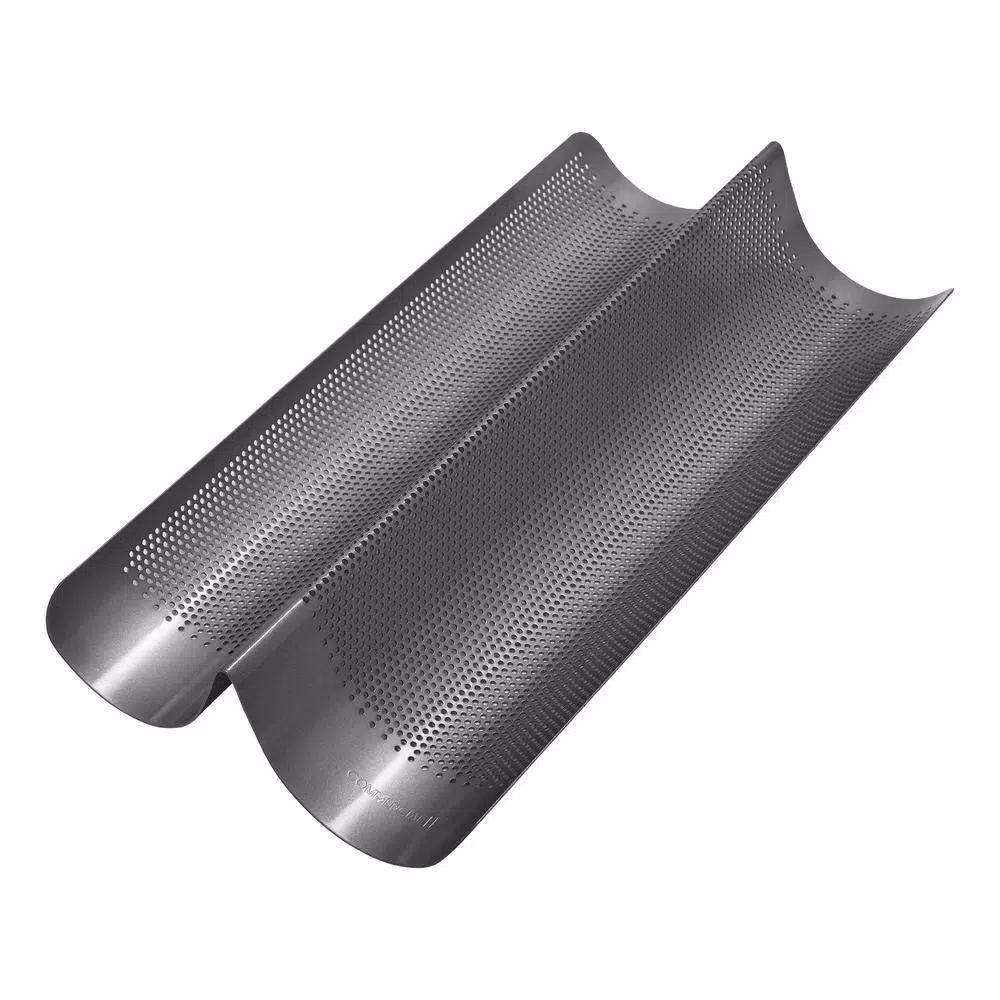 Chicago Metallic Commercial II Perforated French Bread Pan, Dual Non-Stick Aluminized Steel