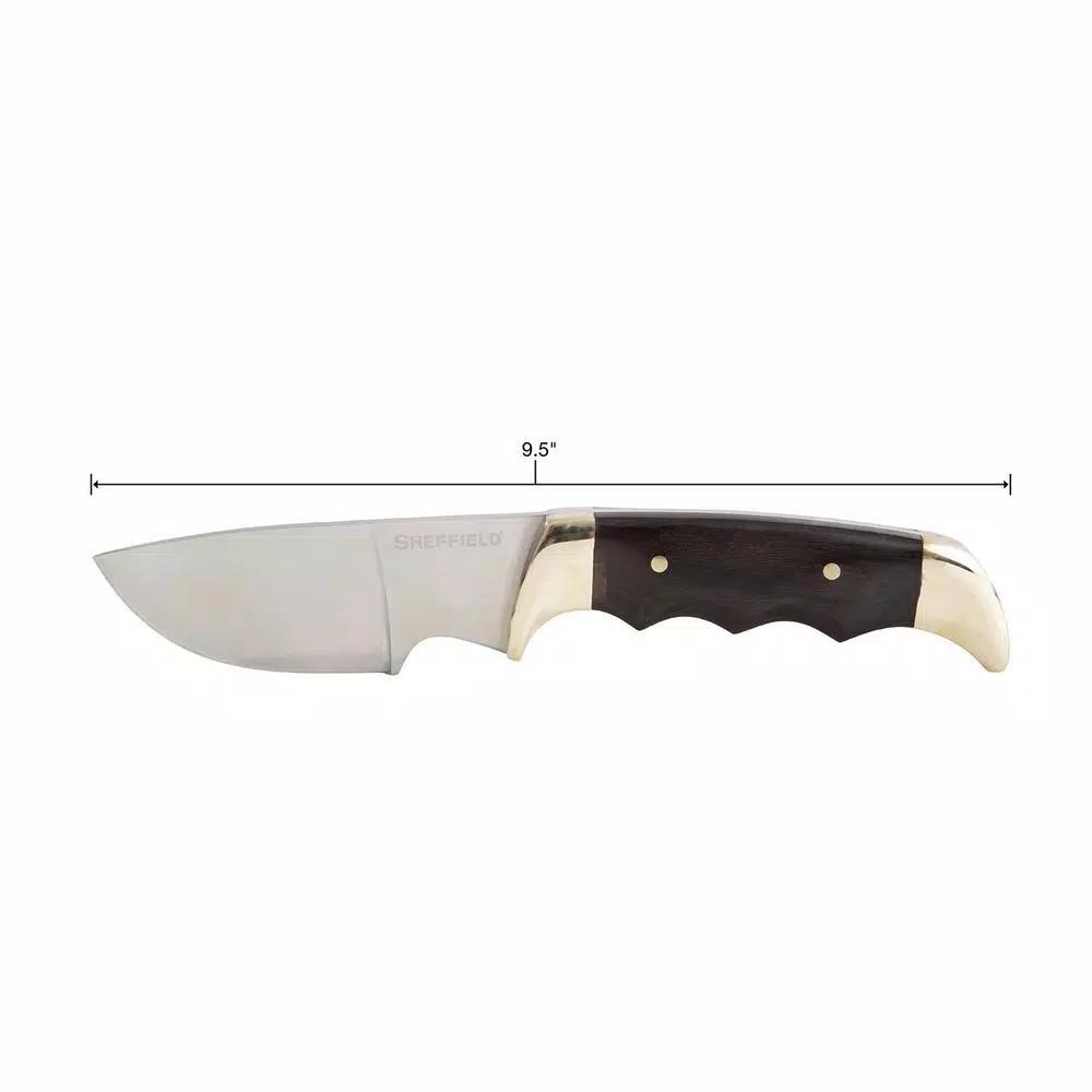Sheffield Timber Series Big Pakka 4.5 in. Drop Point Fixed Blade Hunting Knife