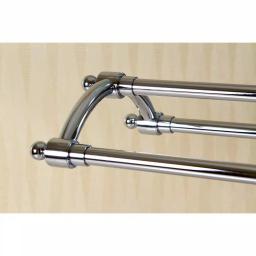 Kingston Brass Pedestal Round Plate Floor Standing Towel Rack - Polished Chrome thumbnail 5