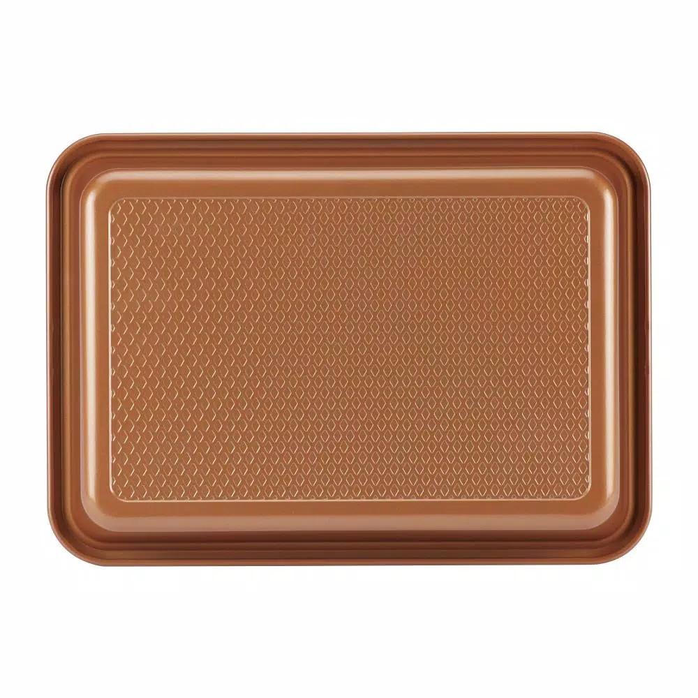 Ayesha Curry 9 x 13 in. Copper Nonstick Steel Cake Pan with Plastic Lid