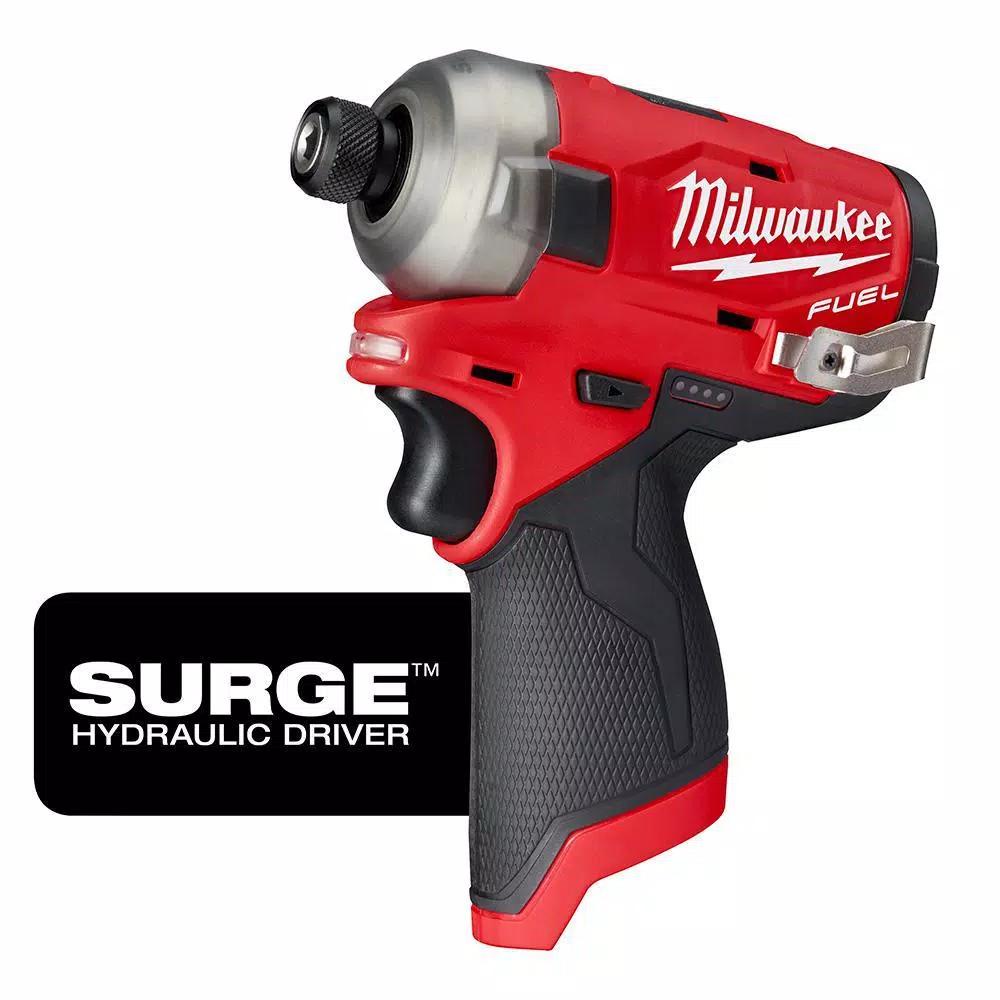 Milwaukee M12 FUEL 12V Cordless Oscillating Multi-Tool and Surge Impact Driver Combo Kit with (2) 3.0 Ah Batteries