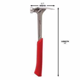 Milwaukee 17 oz. Smooth Face Framing Hammer with Shockshield Grip and Hammer Loop thumbnail 3