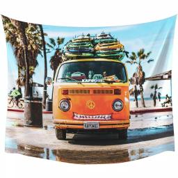 RoomMates Surf Van Large Wall Tapestry - Orange Beach & Nautical Decor thumbnail 1