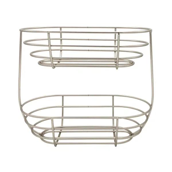 Spectrum Euro 2-Tier Small Fruit and Snack Server, Steel