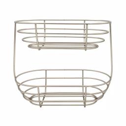 Spectrum Euro 2-Tier Small Fruit and Snack Server, Steel thumbnail 1