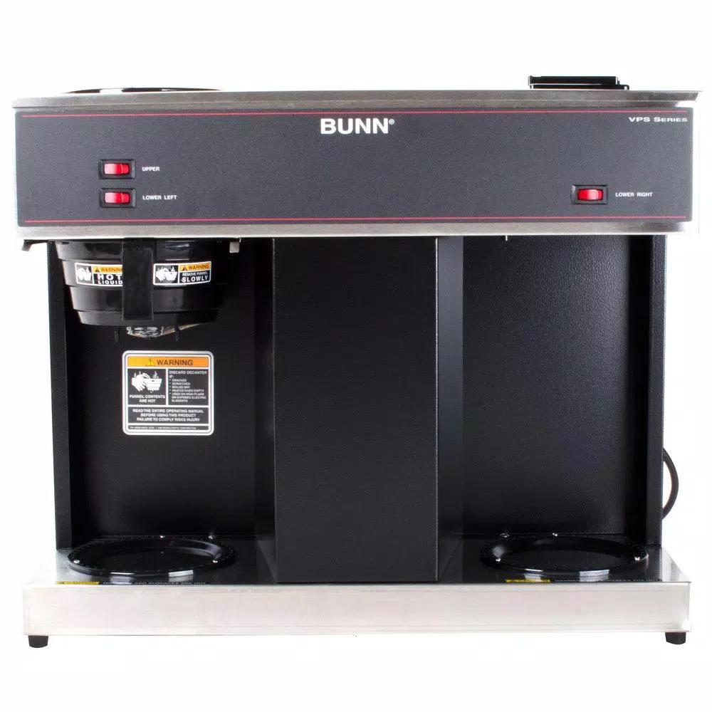 BUNN VPS 12-Cup Commercial Coffee Maker with 3 Warmers, Stainless Steel