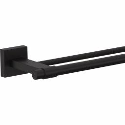 Franklin Brass Maxted 24 in. Double Towel Bar, Matte Black Modern Wall Mounted Bathroom Hardware thumbnail 3