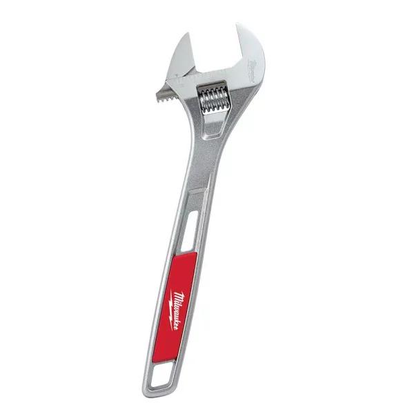Milwaukee 12 in. Adjustable Wrench, Parallel Jaw, Chrome Plated
