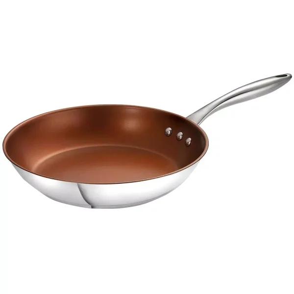 Ozeri Earth Pan ETERNA 12 in. Stainless Steel Nonstick Frying Pan, Bronze