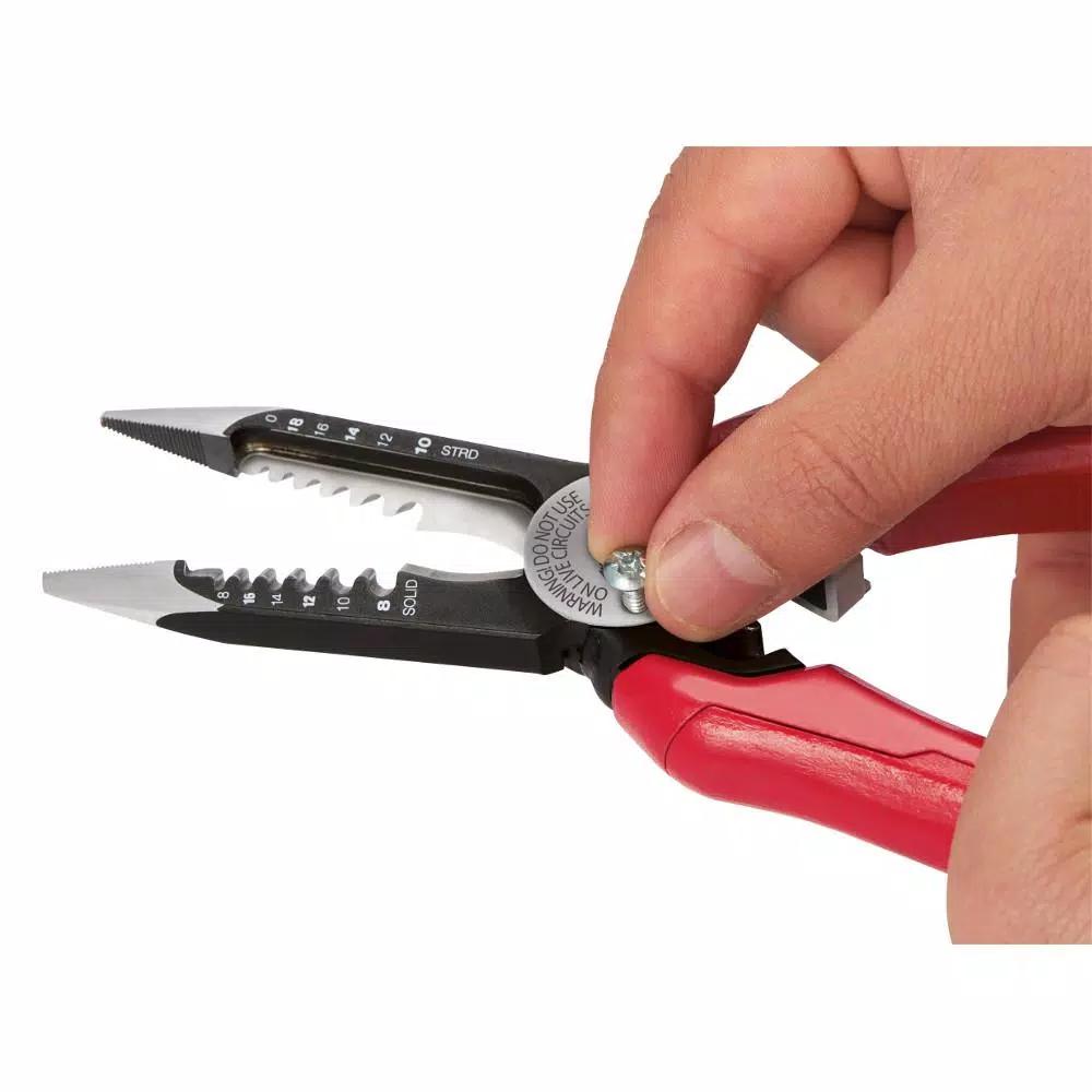 Milwaukee 6-in-1 Electrician Combination Pliers and FASTBACK Utility Knife 2-Pack Set