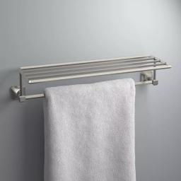 Franklin Brass Napier 24 in. W Metal Towel Train Rack, Satin Nickel thumbnail 5