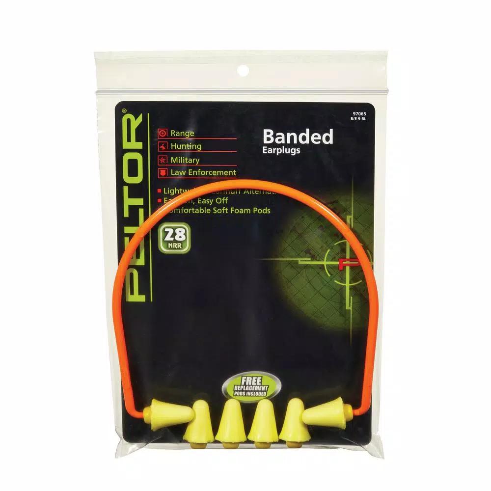 3M Peltor Sport Banded Hearing Protectors, Yellow/Orange, NRR 28 dB (Case of 10)