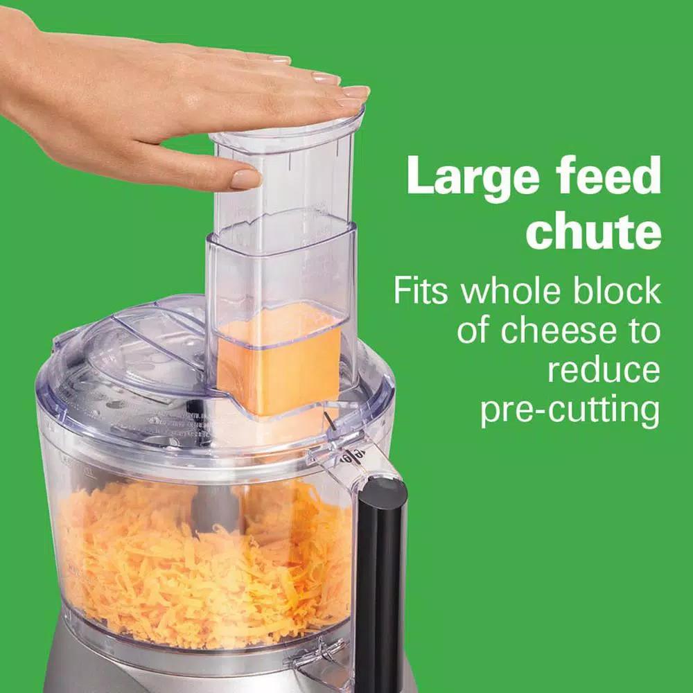 Hamilton Beach 10-Cup Food Processor, 525W, 3-Speed Grey