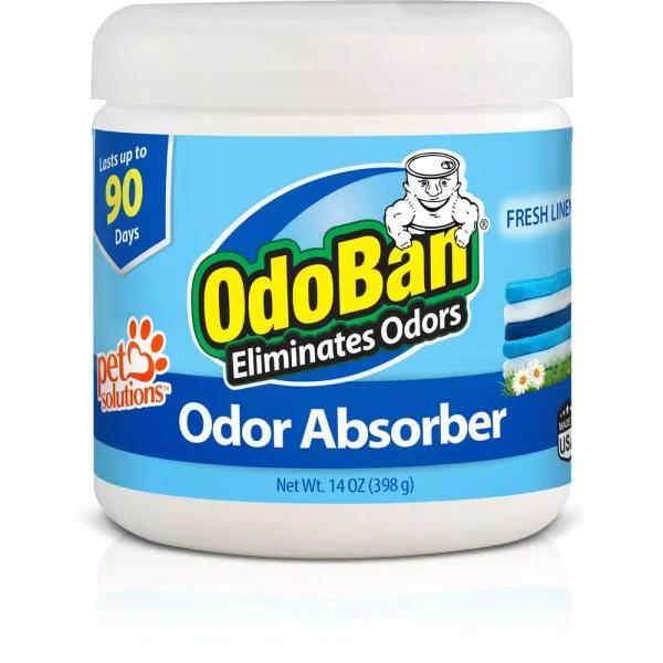 OdoBan Fresh Linen Solid Odor Absorber Gel, 14 oz.