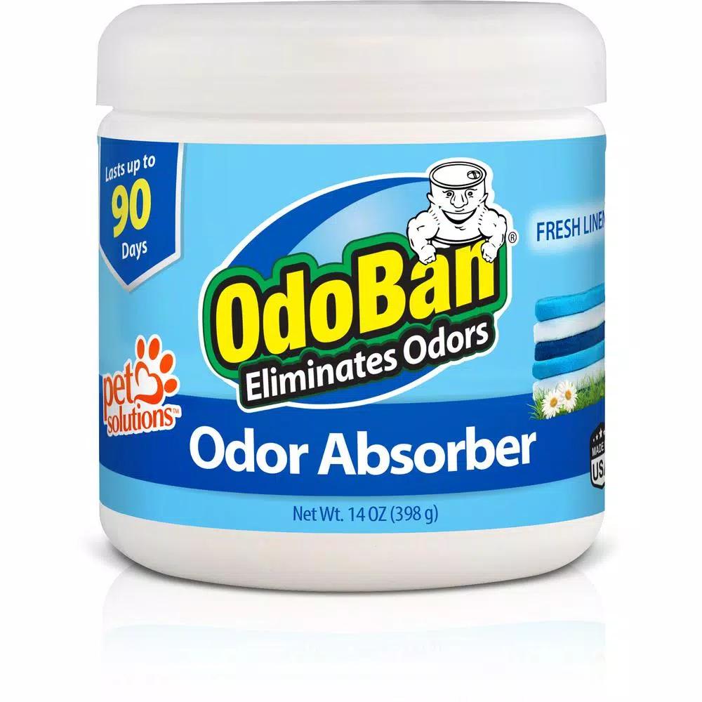 OdoBan Fresh Linen Solid Odor Absorber Gel, 14 oz.