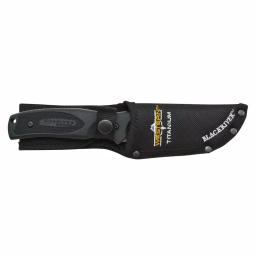 WESTERN BlackRiver 9 in. Titanium Bonded Fixed Blade Knife with 3.75 in. Drop Point Blade and Nylon Sheath thumbnail 3