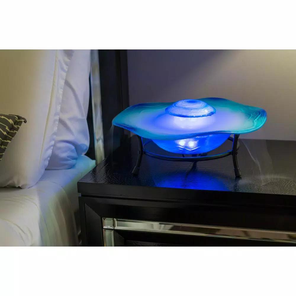 X Brand Canary Mist Fountain and Aromatherapy Oil Diffuser with Inline Control and 12 Color Changing LED Lights