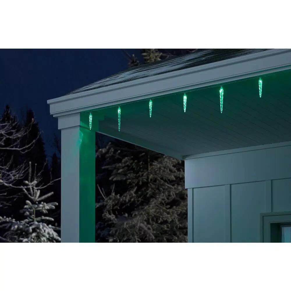 LightShow ColorMotion 24-Light Multi-Color Deluxe LED Icicle Christmas String Lights