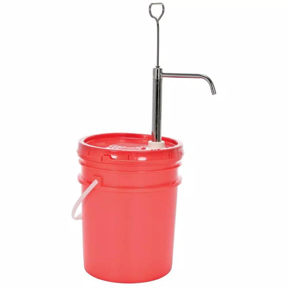Vestil Stainless Steel 316 Piston Pail Pump for 5 Gallon Pails, 1 in. Bung Size