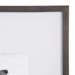 DesignOvation Gallery Wood Picture Frame Set of 2, Gray, 16x20 matted to 8x10 thumbnail 4