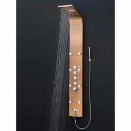 AKDY 65 in. 8-Jet Bronze Stainless Steel Shower Panel System with Rainfall Waterfall and Handheld Wand thumbnail 4