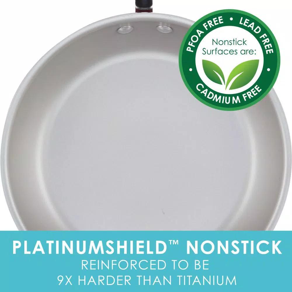 Rachael Ray Create Delicious 6 Qt. Aluminum Nonstick Stock Pot with Glass Lid, Teal Shimmer