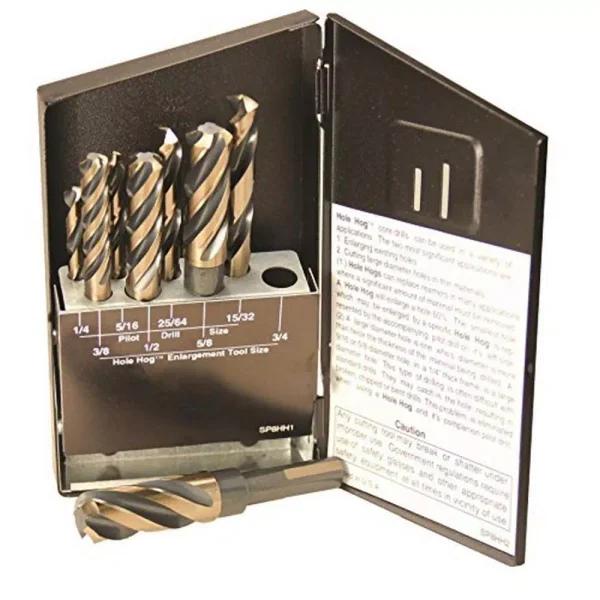 Viking Drill and Tool Tungsten Hole Hog Coring and Pilot Point Drill Bit Set, 8-Piece