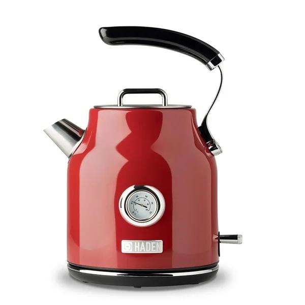 Haden Dorset 1.7L Red Stainless Steel Electric Cordless Kettle, 7-Cup Capacity