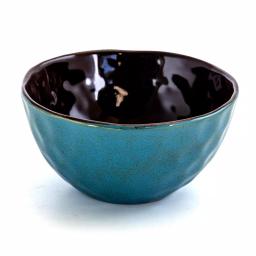 Elama Sea Glass 16-Piece Turquoise Stoneware Dinnerware Set, Service for 4 thumbnail 6