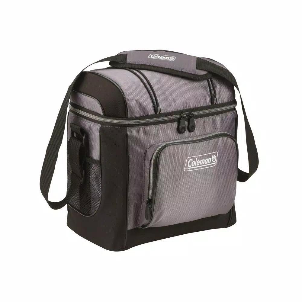 Coleman 16-Can Soft-Sided Cooler with Removable Hard Liner, Gray