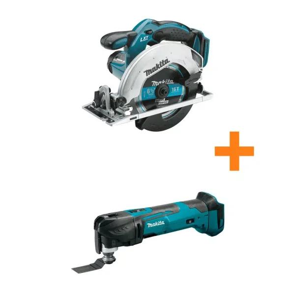 Makita 18V LXT Cordless 6-1/2 in. Circular Saw & Oscillating Multi-Tool Combo Kit (Tool Only)