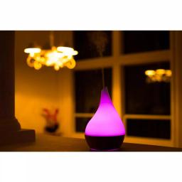 X Brand Canary Glass and Bamboo Ultrasonic Aroma Diffuser with LED Lights thumbnail 2