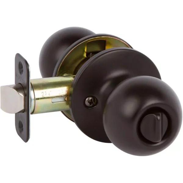 Callan Fairfield Rustic Style Black Round Privacy Door Knob for Bedroom and Bathroom