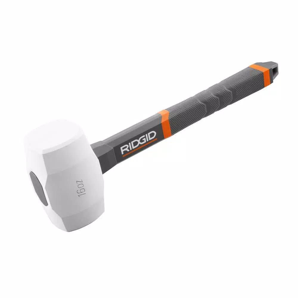 RIDGID 16 oz. Rubber Tile Mallet and Pro-Hinge Stabilizing Knee Pad Set