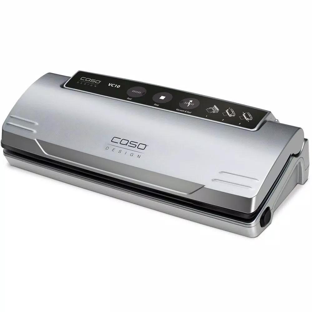 Caso VC 10 Stainless Steel Food Vacuum Sealer with Food Management App and 2 Vacuum Rolls