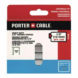 Porter-Cable 3/8 in. x 1/2 in. Glue Collated Crown Staples, 1250-Pack thumbnail 1