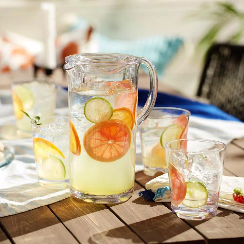 Libbey Indoors Out 7-Piece Tritan Break-Resistant Pitcher and Rocks Glass Entertaining Set