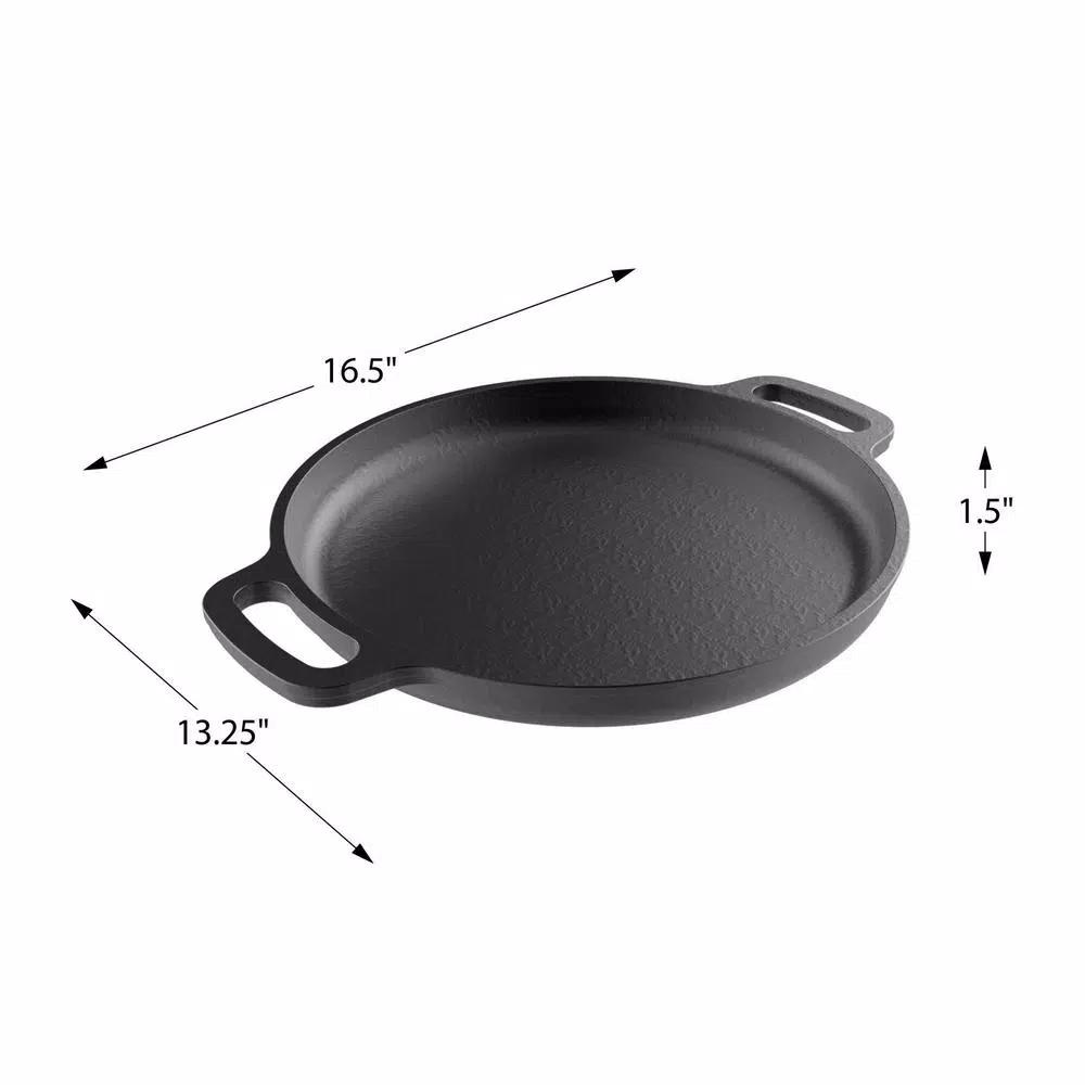 Classic Cuisine 13.25 in. Pre-Seasoned Cast Iron Pizza Pan