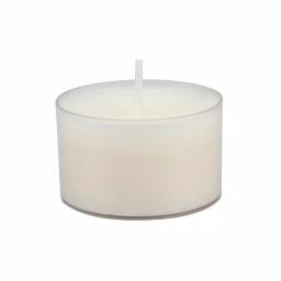 Stonebriar Collection Stonebriar Unscented White Paraffin Tealight Candles, Clear Cup, 48-Pack thumbnail 4