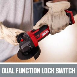 Skil PWRCore 20V Brushless 4-1/2 in. Cordless Angle Grinder Kit with 5.0Ah Battery, Charger & USB Adapter thumbnail 6