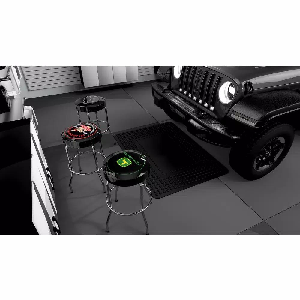 Plasticolor Built Ford Tough Officially Licensed Garage Shop Stool with Chrome Steel Frame