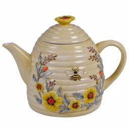 Certified International Bee Sweet 3D Beehive Ceramic Teapot, 32 oz, Multicolored thumbnail 1
