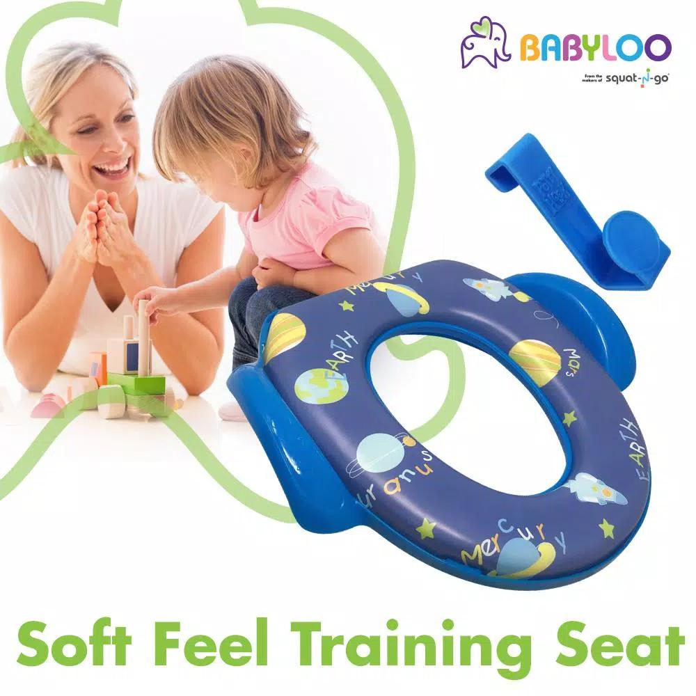 Babyloo Outer Space Design Children's Soft Toilet Seat with Handles and Splash Guard
