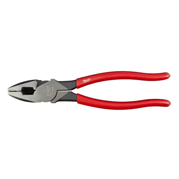 Milwaukee 9 in. High-Leverage Lineman Pliers with Iron Carbide Cutting Edges
