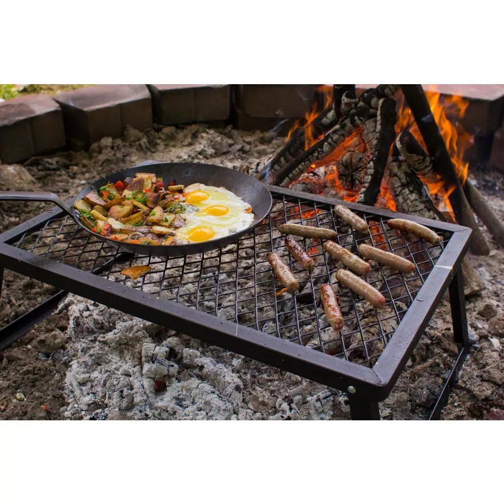 Lodge 12 in. Carbon Steel Skillet, Seasoned Black Heavy Duty Pan