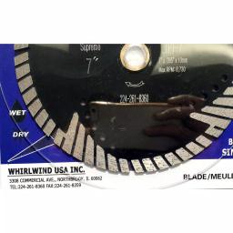 Whirlwind USA 7 in. Turbo Segmented Diamond Saw Blade for Granite, Marble, and Concrete thumbnail 4