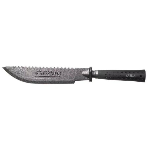 Estwing 12 in. Spear Point Serrated Fixed Blade Machete with Shock Reduction Grip