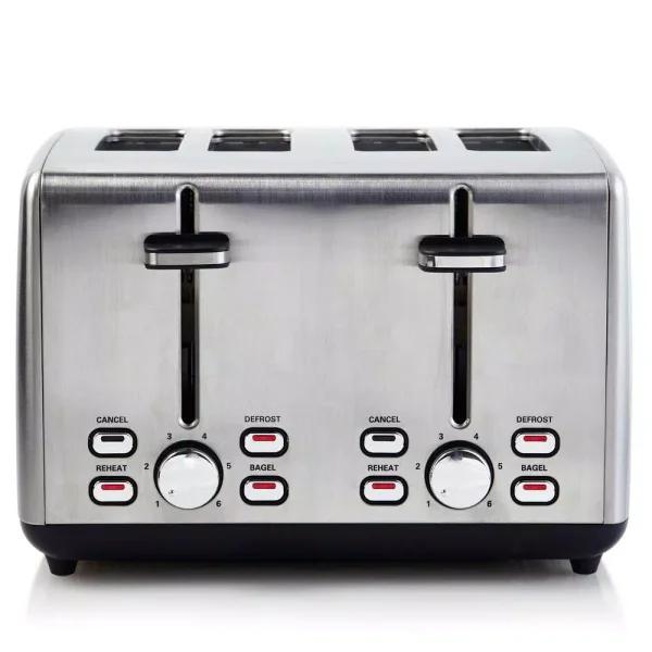Professional Series 4-Slice Stainless Steel Wide Slot Toaster with Independent Controls