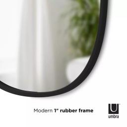 Umbra Hub 24 x 18 in. Oval Modern Framed Wall Mirror - Black thumbnail 6