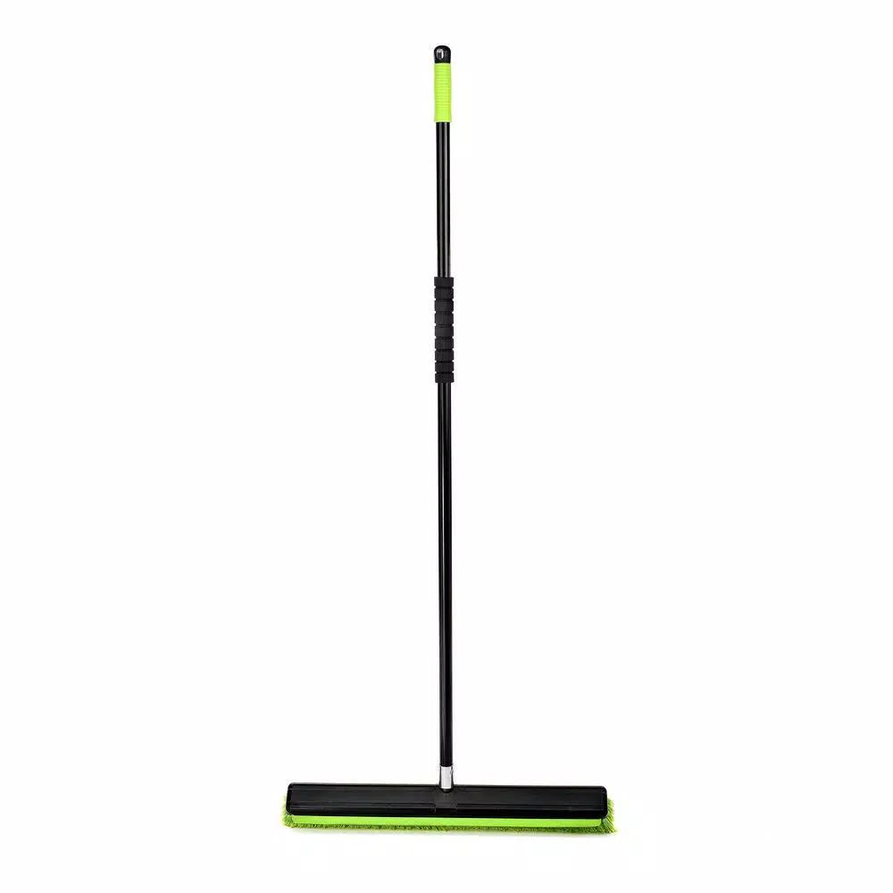 Alpine Industries 24 in. 2-in-1 Squeegee Push Broom, Green